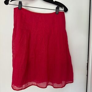 J. Crew cotton lined skirt, red size 4
